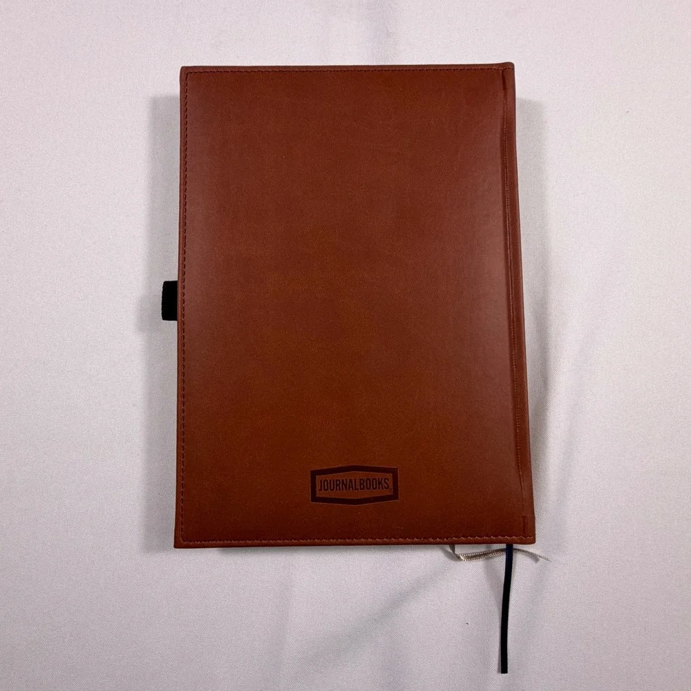 Nobu Del Coronado JournalBooks Brown Faux Leather Lined Notebook Pen Loop